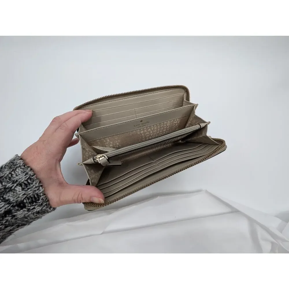 Kate Spade Riverside St Ostrich Wallet Tan